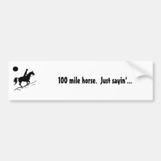 Autocollant De Voiture cheval de résistance de 100 milles
