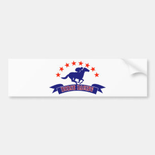 Autocollant De Voiture Cheval et jockey emballant des étoiles de