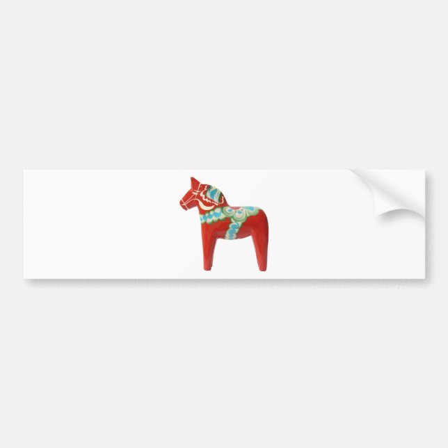 Autocollant De Voiture Cheval rouge de Dala de Suédois (Devant)
