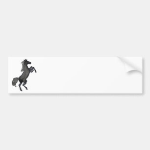 Autocollant De Voiture Cheval s'élevant faisant face à la droite