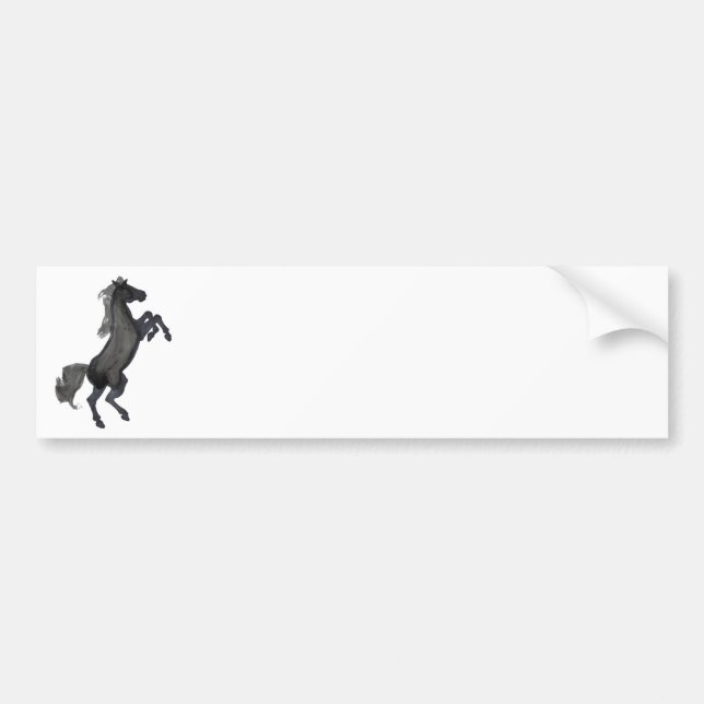 Autocollant De Voiture Cheval s'élevant faisant face à la droite (Devant)