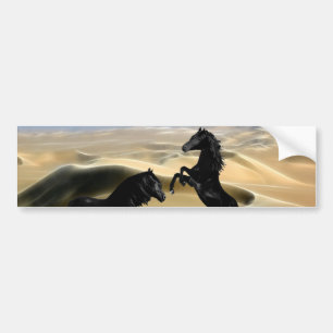Autocollant De Voiture Chevaux de beauté noirs sauvages