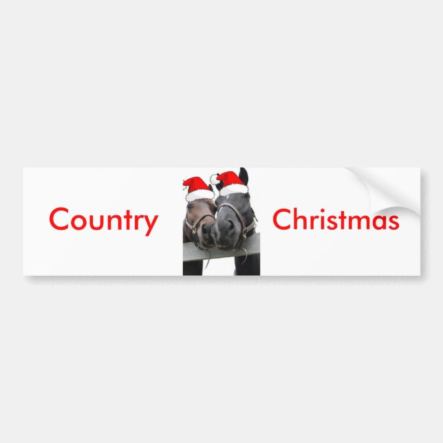 Autocollant De Voiture Chevaux de Noël (Devant)