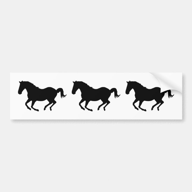 Autocollant De Voiture Chevaux galopants (Devant)