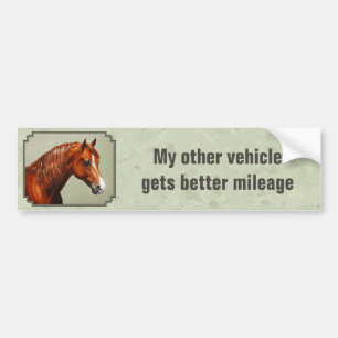 Autocollant De Voiture Chevaux obtenir meilleur gaz kilométrage Morgan Ho