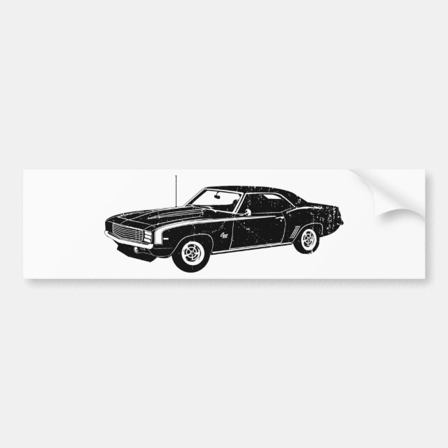 Autocollant De Voiture Chevrolet Camaro 1969 solides solubles (Devant)