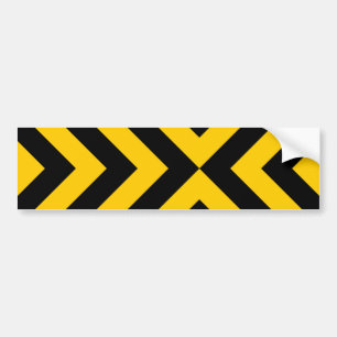 Autocollant De Voiture Chevrons jaunes et noirs