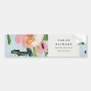 Autocollant De Voiture Chic Boho coloré rose bleu vert peint Floral