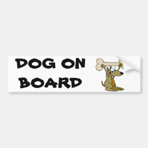 AUTOCOLLANT DE VOITURE CHIEN À BORD