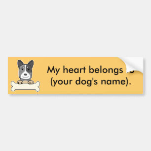 Autocollant De Voiture Chien australien personnalisé de bétail