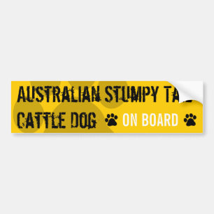 Autocollant De Voiture Chien courtaud australien de bétail de queue à