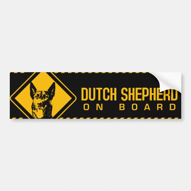 Autocollant De Voiture Chien de berger néerlandais - Dutchie (Devant)