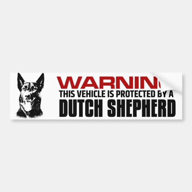 Autocollant De Voiture Chien de berger néerlandais - Dutchie (Devant)