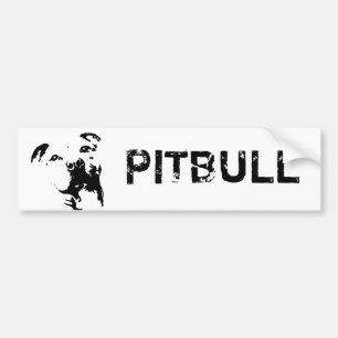 Autocollant De Voiture Chien de Pitbull