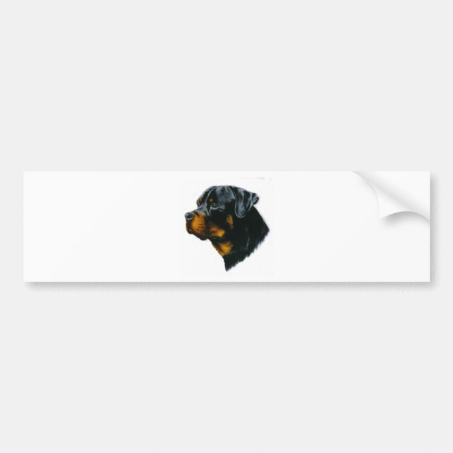 Autocollant De Voiture chien de rottweiler (Devant)