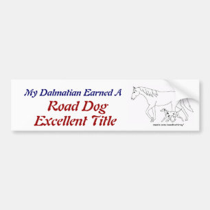 Autocollant De Voiture Chien de route Excellent Titre Dalmatien