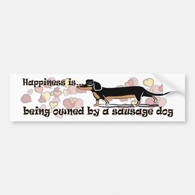 Autocollant De Voiture chien de saucisse (Devant)