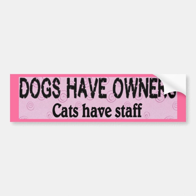 Autocollant De Voiture Chiens contre des chats (Devant)