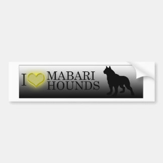 Autocollant De Voiture Chiens de Mabari du coeur I