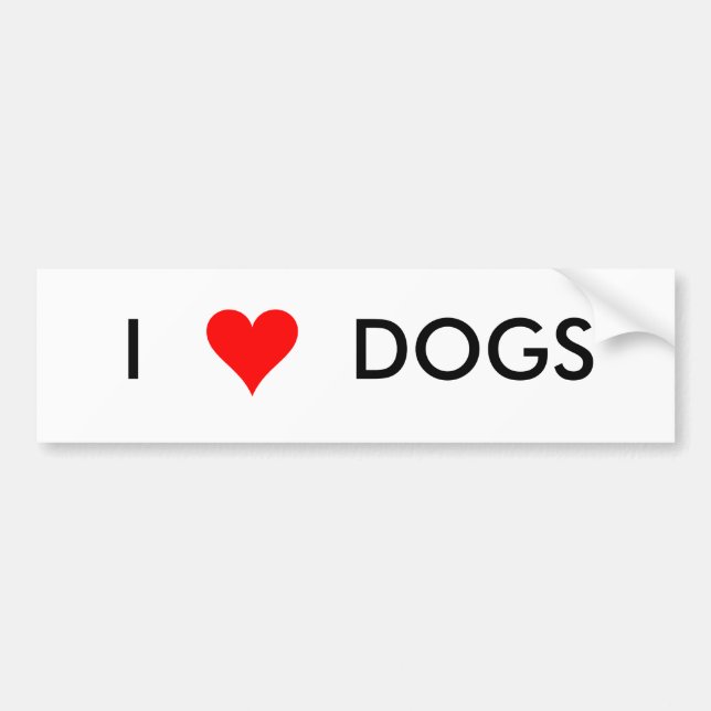 Autocollant De Voiture Chiens du coeur I (Devant)