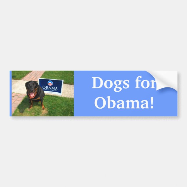 Autocollant De Voiture Chiens pour Obama ! (Devant)