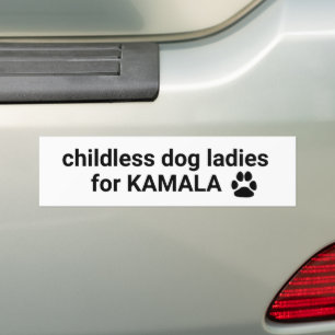 Autocollant De Voiture Chiens sans enfants dames pour Kamala plaisir chie