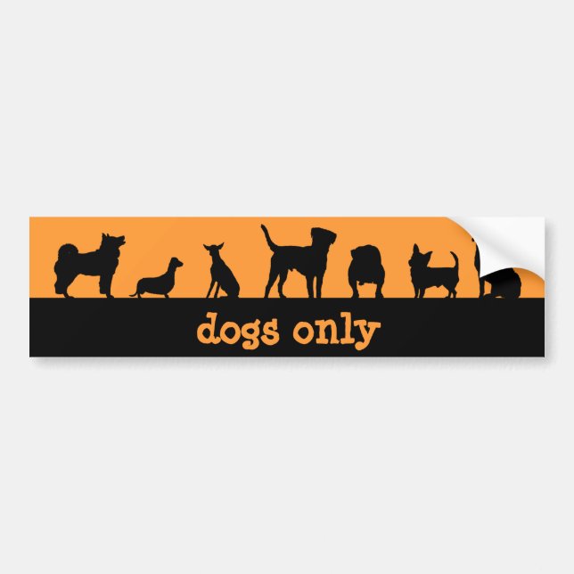 Autocollant De Voiture chiens uniquement (Devant)