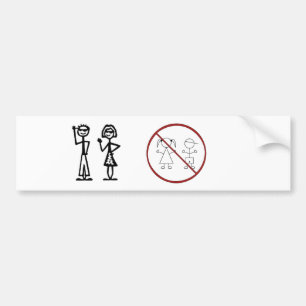 Autocollant De Voiture Chiffre famille (aucun enfant) de bâton