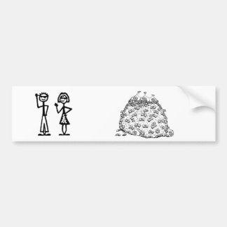 Autocollant De Voiture Chiffre famille (aucun enfant) de bâton