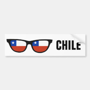 Autocollant De Voiture Chile Shades texte personnalisé & couleur bumperst