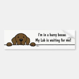 Autocollant De Voiture Chocolat Labrador vous observant adhésif pour