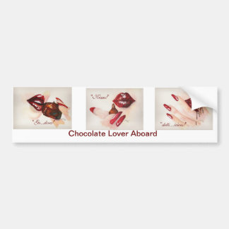 Autocollant De Voiture Chocolat Lover Aboard Bumper Sticker