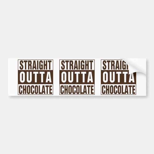 Autocollant De Voiture Chocolate Straight Outta Brown (Devant)