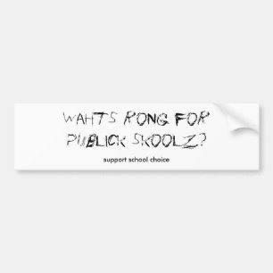 Autocollant De Voiture Choix d'école de soutien