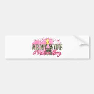 Autocollant De Voiture Chose d'amour d'épouse d'armée