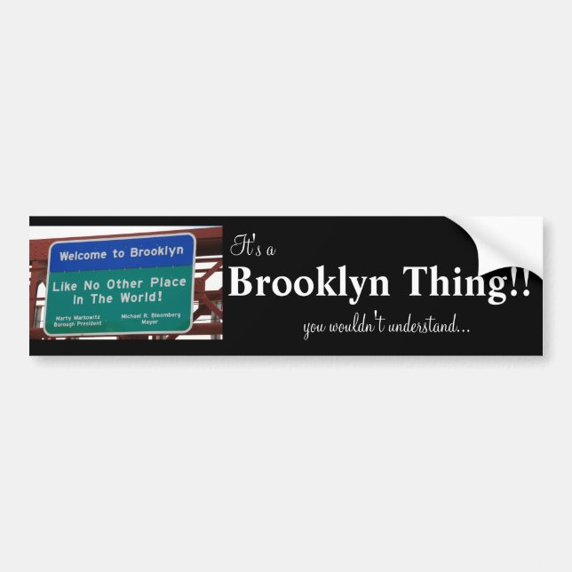 Autocollant De Voiture Chose de Brooklyn (Devant)