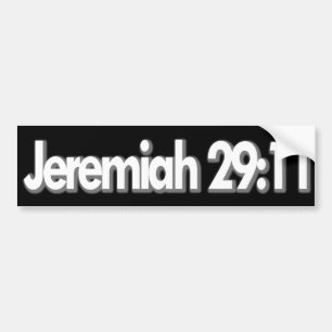 Autocollant De Voiture Chrétien de 29:11 de Jérémie