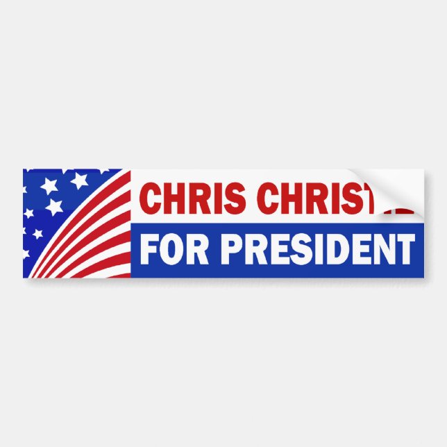Autocollant De Voiture Chris Christie pour le président (Devant)