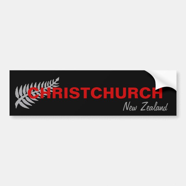 AUTOCOLLANT DE VOITURE CHRISTCHURCH, NOUVELLE ZÉLANDE (Devant)