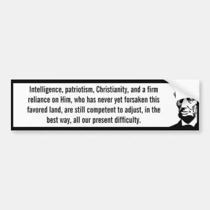 Autocollant De Voiture Christianisme de patriotisme d'intelligence