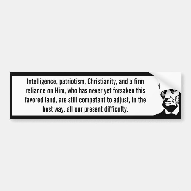 Autocollant De Voiture Christianisme de patriotisme d'intelligence (Devant)