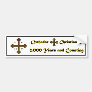 Autocollant De Voiture Christianisme orthodoxe 2.000 ans et compte