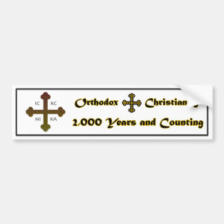 Autocollant De Voiture Christianisme orthodoxe 2.000 ans et compte