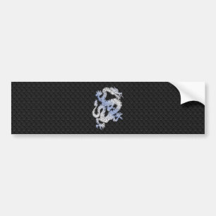 Autocollant De Voiture Chrome Style Dragon in Black Snake Skin Print