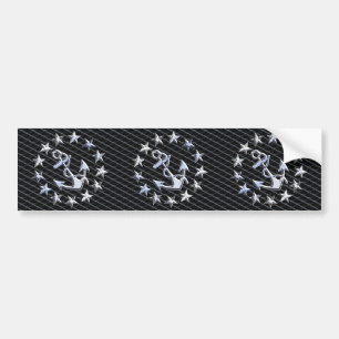 Autocollant De Voiture Chrome Yacht drapeau naval sur l'automobile Grille
