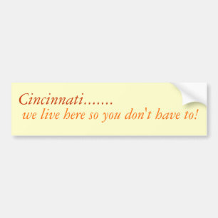 Autocollant De Voiture Cincinnati… nous vivons ici