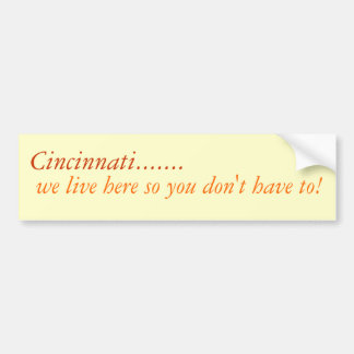 Autocollant De Voiture Cincinnati… nous vivons ici