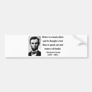 Autocollant De Voiture Citation 15b d'Abraham Lincoln