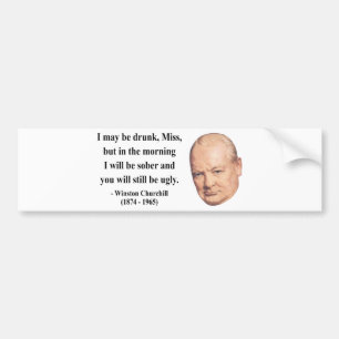 Autocollant De Voiture Citation 2b de Winston Churchill