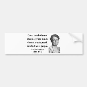 Autocollant De Voiture Citation 5b d'Eleanor Roosevelt